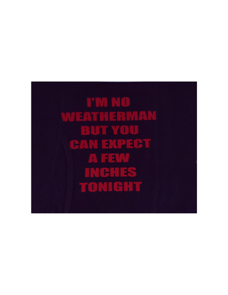 Customized Men's Boxers - I'm No Weather...Expect a few Inches Tonight! - L